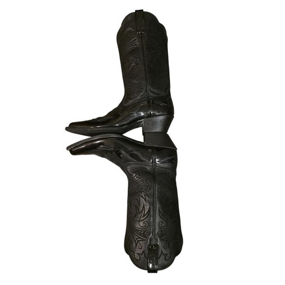 Ariat  Women's Heritage Painted  Toe Western Blk Leather Cowgirl Boots Size 7.5 - Picture 2 of 7